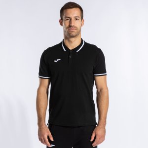 JOMA CONFORT II SHORT SLEEVE POLO BLACK