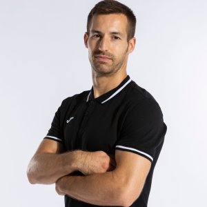 JOMA CONFORT II SHORT SLEEVE POLO BLACK