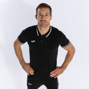 JOMA CONFORT II SHORT SLEEVE POLO BLACK