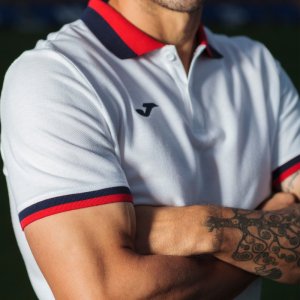 JOMA CONFORT II SHORT SLEEVE POLO WHITE