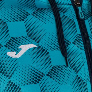 JOMA SUPERNOVA III ZIP-UP HOODIE NAVY FLUOR TURQUOISE