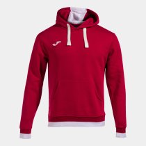 JOMA CONFORT II HOODIE RED WHITE