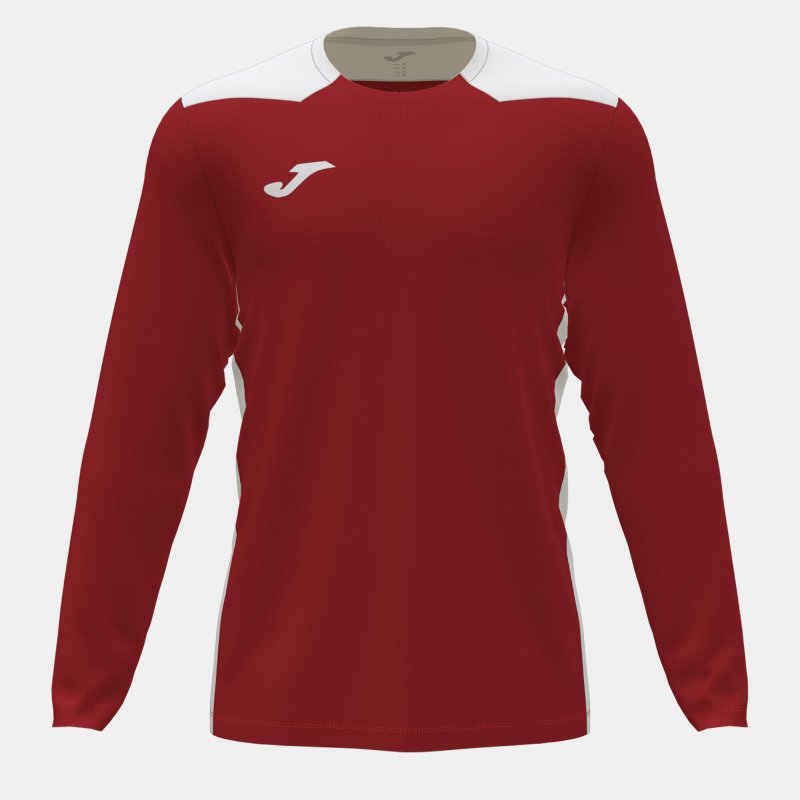 JOMA CHAMPIONSHIP VI LONG SLEEVE T-SHIRT RED WHITE