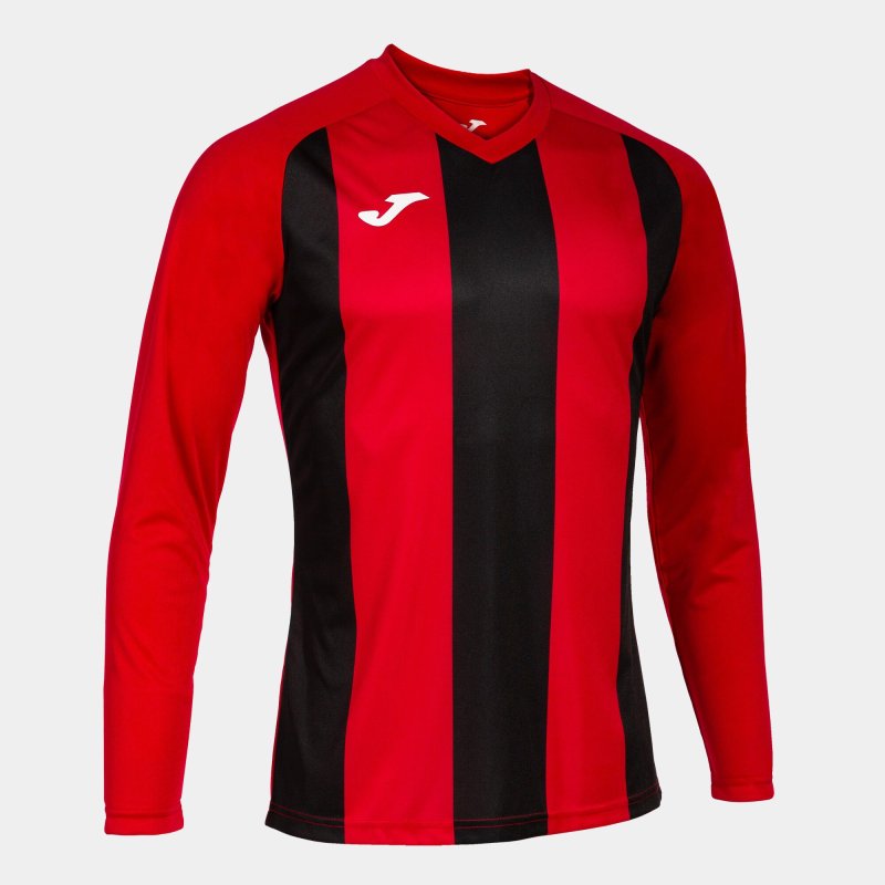JOMA PISA II LONG SLEEVE T-SHIRT RED BLACK