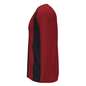JOMA PISA II LONG SLEEVE T-SHIRT RED BLACK