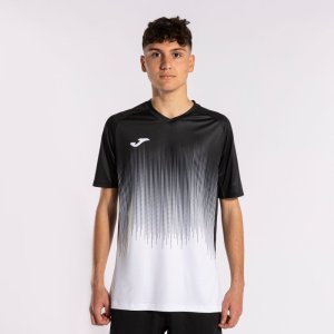 JOMA TIGER IV SHORT SLEEVE T-SHIRT WHITE BLACK