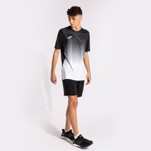 JOMA TIGER IV SHORT SLEEVE T-SHIRT WHITE BLACK
