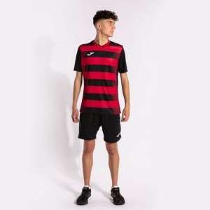 JOMA EUROPA V SHORT SLEEVE T-SHIRT BLACK RED