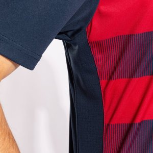 JOMA EUROPA V SHORT SLEEVE T-SHIRT NAVY RED