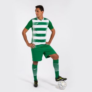 JOMA EUROPA V SHORT SLEEVE T-SHIRT GREEN WHITE