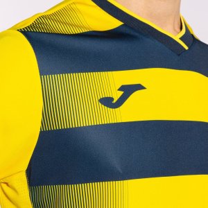 JOMA EUROPA V SHORT SLEEVE T-SHIRT YELLOW NAVY