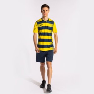 JOMA EUROPA V SHORT SLEEVE T-SHIRT YELLOW NAVY