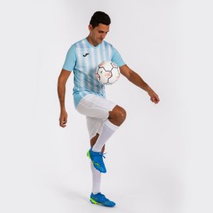 JOMA INTER II SHORT SLEEVE T-SHIRT SKY BLUE WHITE