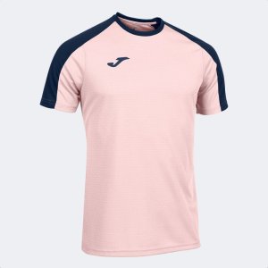 JOMA ECO CHAMPIONSHIP SHORT SLEEVE T-SHIRT PINK NAVY
