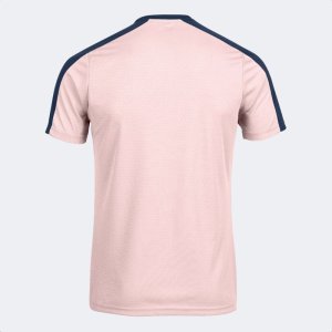 JOMA ECO CHAMPIONSHIP SHORT SLEEVE T-SHIRT PINK NAVY