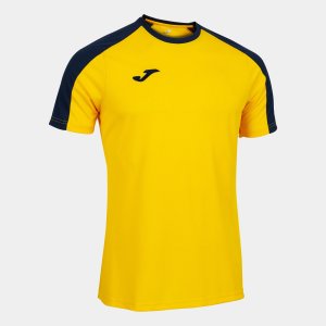 JOMA ECO CHAMPIONSHIP SHORT SLEEVE T-SHIRT YELLOW NAVY