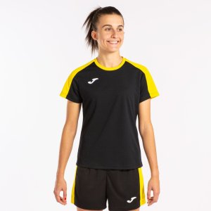 JOMA ECO CHAMPIONSHIP SHORT SLEEVE T-SHIRT BLACK YELLOW