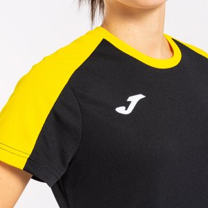 JOMA ECO CHAMPIONSHIP SHORT SLEEVE T-SHIRT BLACK YELLOW