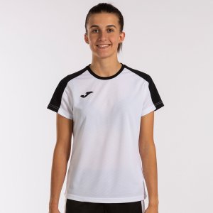 JOMA ECO CHAMPIONSHIP SHORT SLEEVE T-SHIRT WHITE BLACK