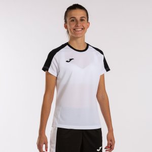 JOMA ECO CHAMPIONSHIP SHORT SLEEVE T-SHIRT WHITE BLACK