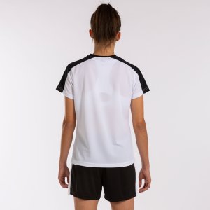 JOMA ECO CHAMPIONSHIP SHORT SLEEVE T-SHIRT WHITE BLACK