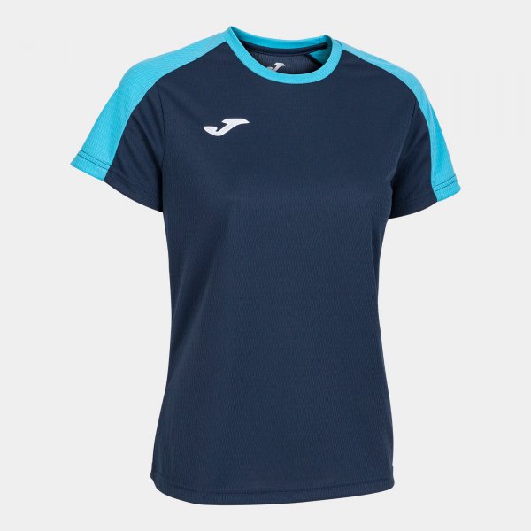 JOMA ECO CHAMPIONSHIP SHORT SLEEVE T-SHIRT NAVY FLUOR TURQUOISE