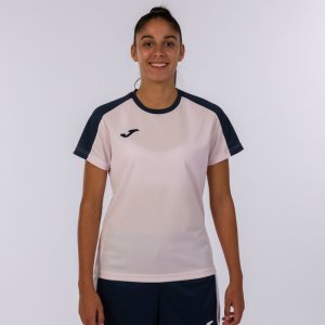 JOMA ECO CHAMPIONSHIP SHORT SLEEVE T-SHIRT PINK NAVY