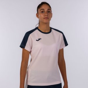 JOMA ECO CHAMPIONSHIP SHORT SLEEVE T-SHIRT PINK NAVY