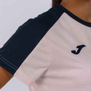 JOMA ECO CHAMPIONSHIP SHORT SLEEVE T-SHIRT PINK NAVY