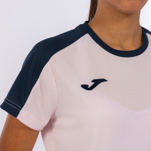 JOMA ECO CHAMPIONSHIP SHORT SLEEVE T-SHIRT PINK NAVY
