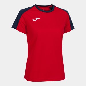 JOMA ECO CHAMPIONSHIP SHORT SLEEVE T-SHIRT RED NAVY