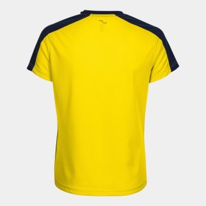 JOMA ECO CHAMPIONSHIP SHORT SLEEVE T-SHIRT YELLOW NAVY