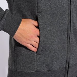 JOMA CONFORT III ZIP-UP HOODIE MELANGE GREY