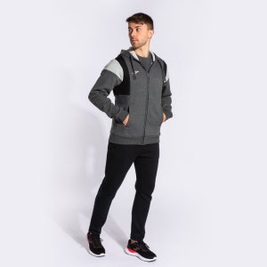 JOMA CONFORT III ZIP-UP HOODIE MELANGE GREY