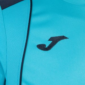 JOMA CHAMPIONSHIP VII SHORT SLEEVE T-SHIRT FLUOR TURQUOISE-NAVY