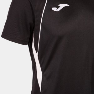 JOMA CHAMPIONSHIP VII SHORT SLEEVE T-SHIRT BLACK WHITE