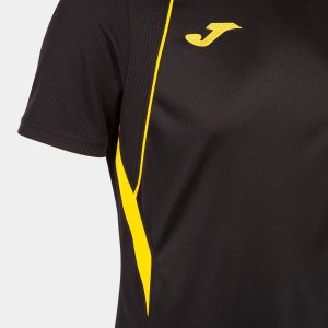 JOMA CHAMPIONSHIP VII SHORT SLEEVE T-SHIRT BLACK YELLOW