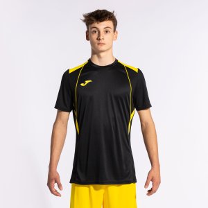JOMA CHAMPIONSHIP VII SHORT SLEEVE T-SHIRT BLACK YELLOW