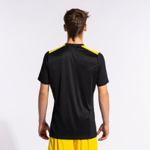 JOMA CHAMPIONSHIP VII SHORT SLEEVE T-SHIRT BLACK YELLOW