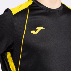 JOMA CHAMPIONSHIP VII SHORT SLEEVE T-SHIRT BLACK YELLOW