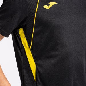 JOMA CHAMPIONSHIP VII SHORT SLEEVE T-SHIRT BLACK YELLOW