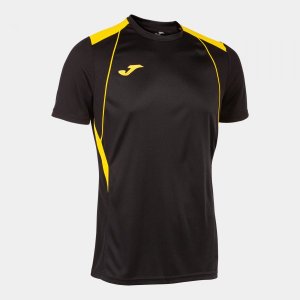 JOMA CHAMPIONSHIP VII SHORT SLEEVE T-SHIRT BLACK YELLOW