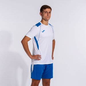 JOMA CHAMPIONSHIP VII SHORT SLEEVE T-SHIRT WHITE ROYAL