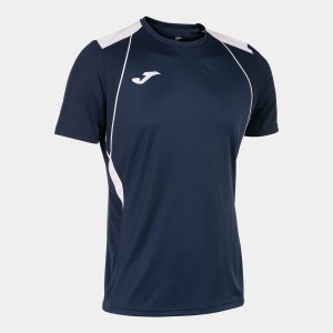 JOMA CHAMPIONSHIP VII SHORT SLEEVE T-SHIRT NAVY WHITE