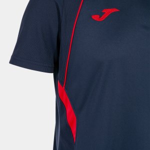 JOMA CHAMPIONSHIP VII SHORT SLEEVE T-SHIRT NAVY RED