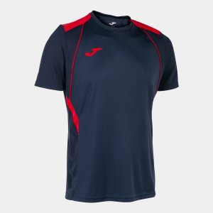 JOMA CHAMPIONSHIP VII SHORT SLEEVE T-SHIRT NAVY RED