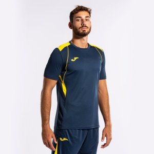 JOMA CHAMPIONSHIP VII SHORT SLEEVE T-SHIRT NAVY YELLOW