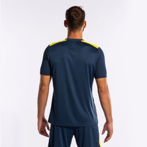 JOMA CHAMPIONSHIP VII SHORT SLEEVE T-SHIRT NAVY YELLOW