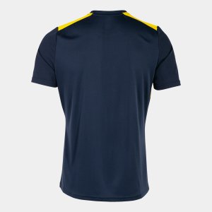 JOMA CHAMPIONSHIP VII SHORT SLEEVE T-SHIRT NAVY YELLOW