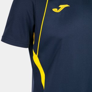 JOMA CHAMPIONSHIP VII SHORT SLEEVE T-SHIRT NAVY YELLOW